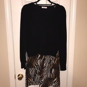 EQUIPMENT Cashmere Tiger print dress; Size Small